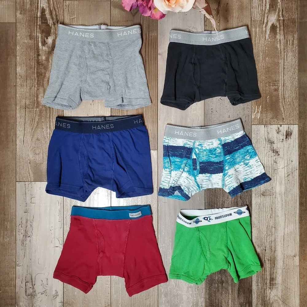 Hanes & Fruit of the Loom Toddler Boy Boxer Brief Underwear Bundle Size 2T-3T
